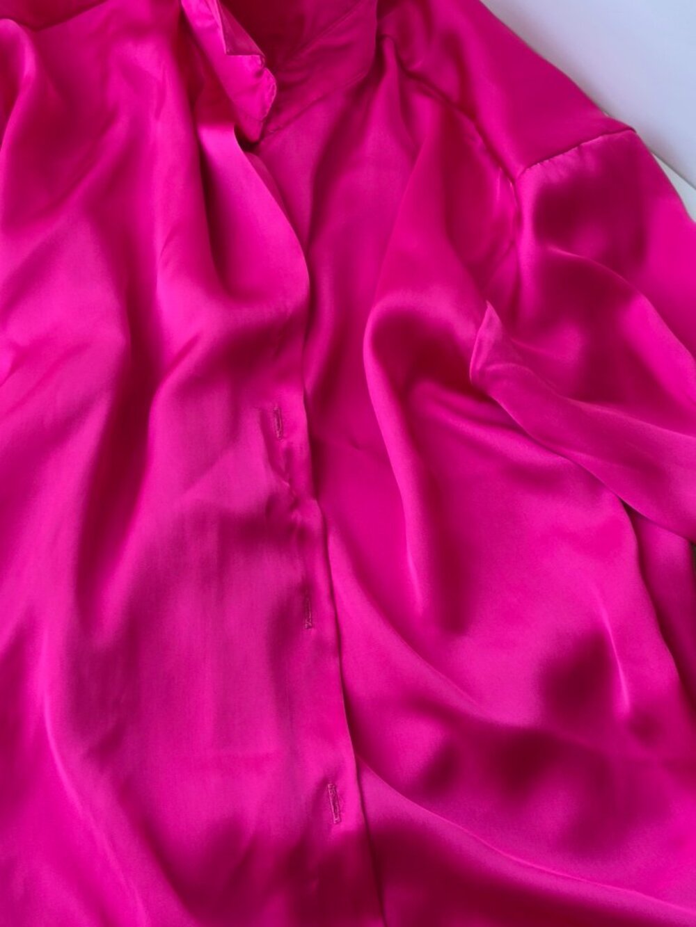 Zara hot pink satin shirt - Picture 8 of 10